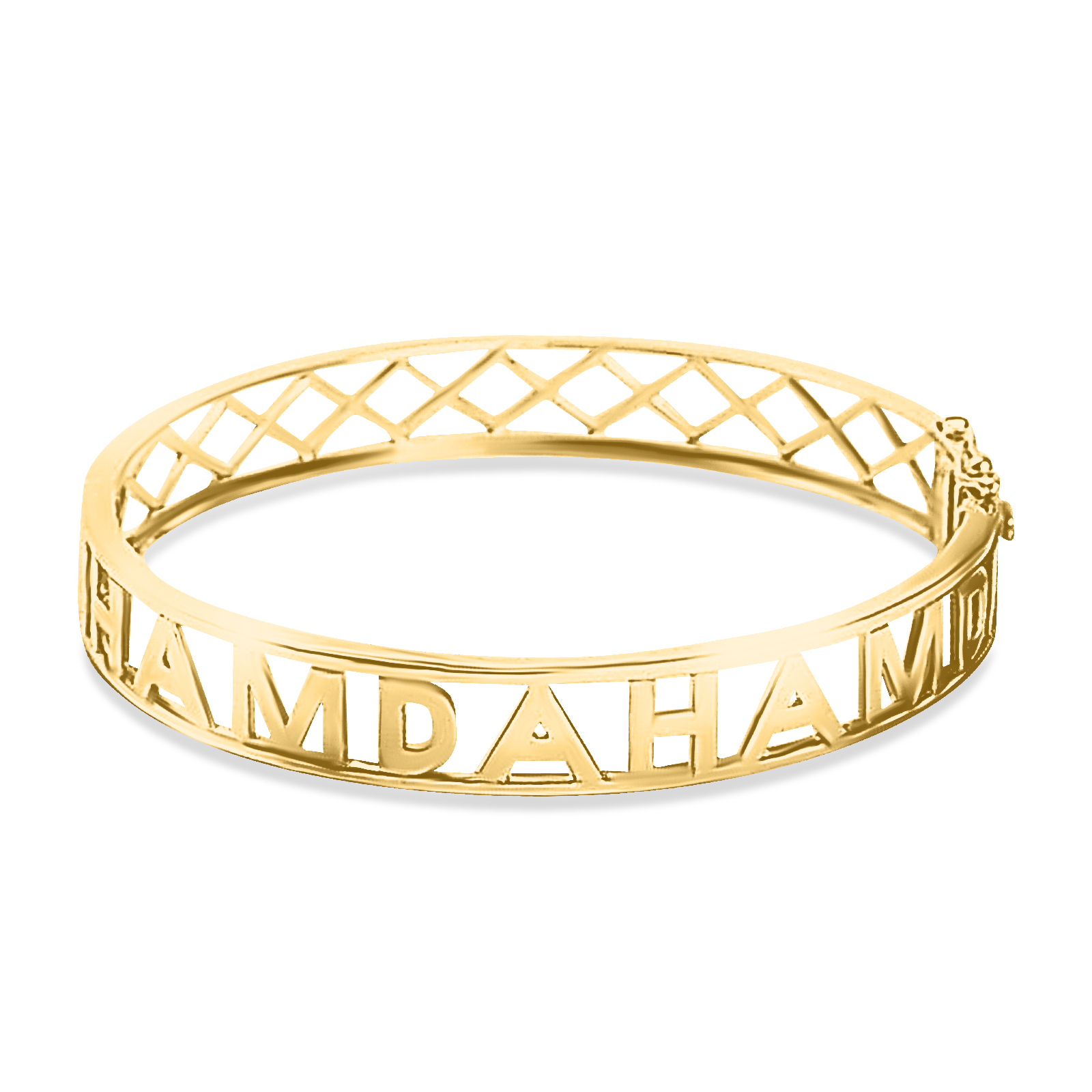 14K Gold Hawaiian Heirloom Jewelry Bracelet [12mm width] Black Enamel