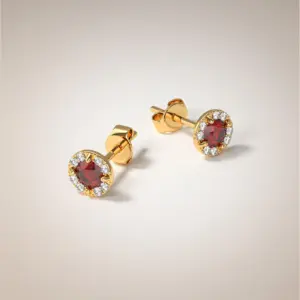 أقراط زهر الزهر المرصعة