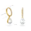 Boucles d'oreilles poire-diamant-goutte-18k-or