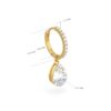 Boucles d'oreilles poire-diamant-goutte-18k-or