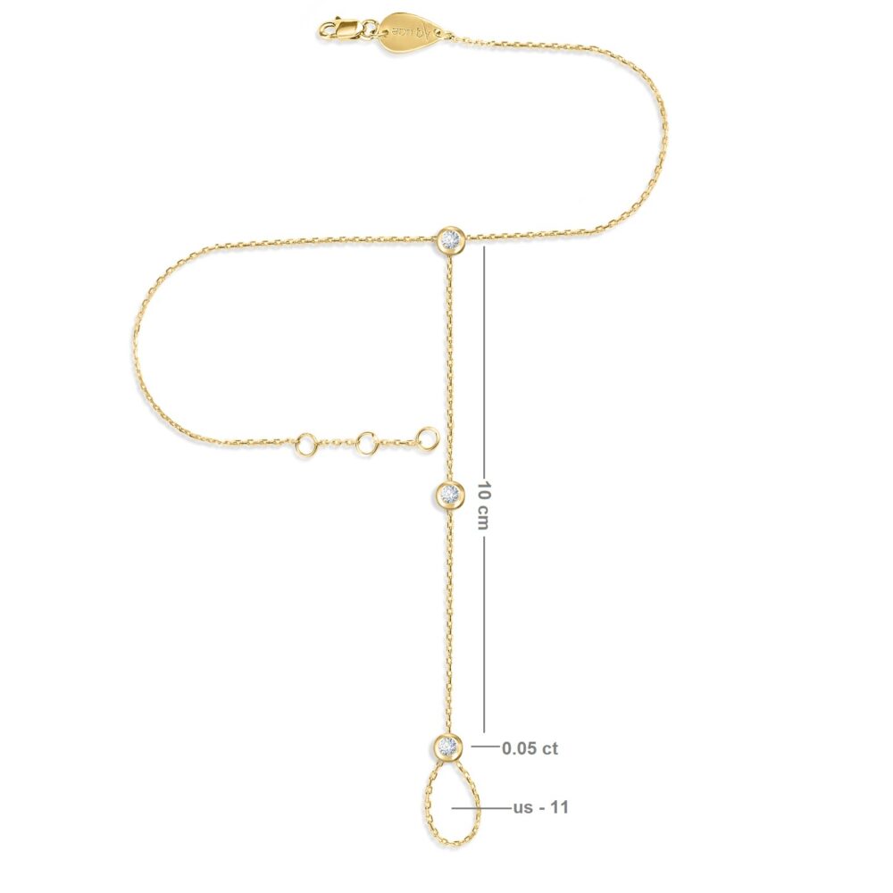 Armband / Fußkettchen Mit Unendlichkeitssymbol - 750er Gold-Vermeil