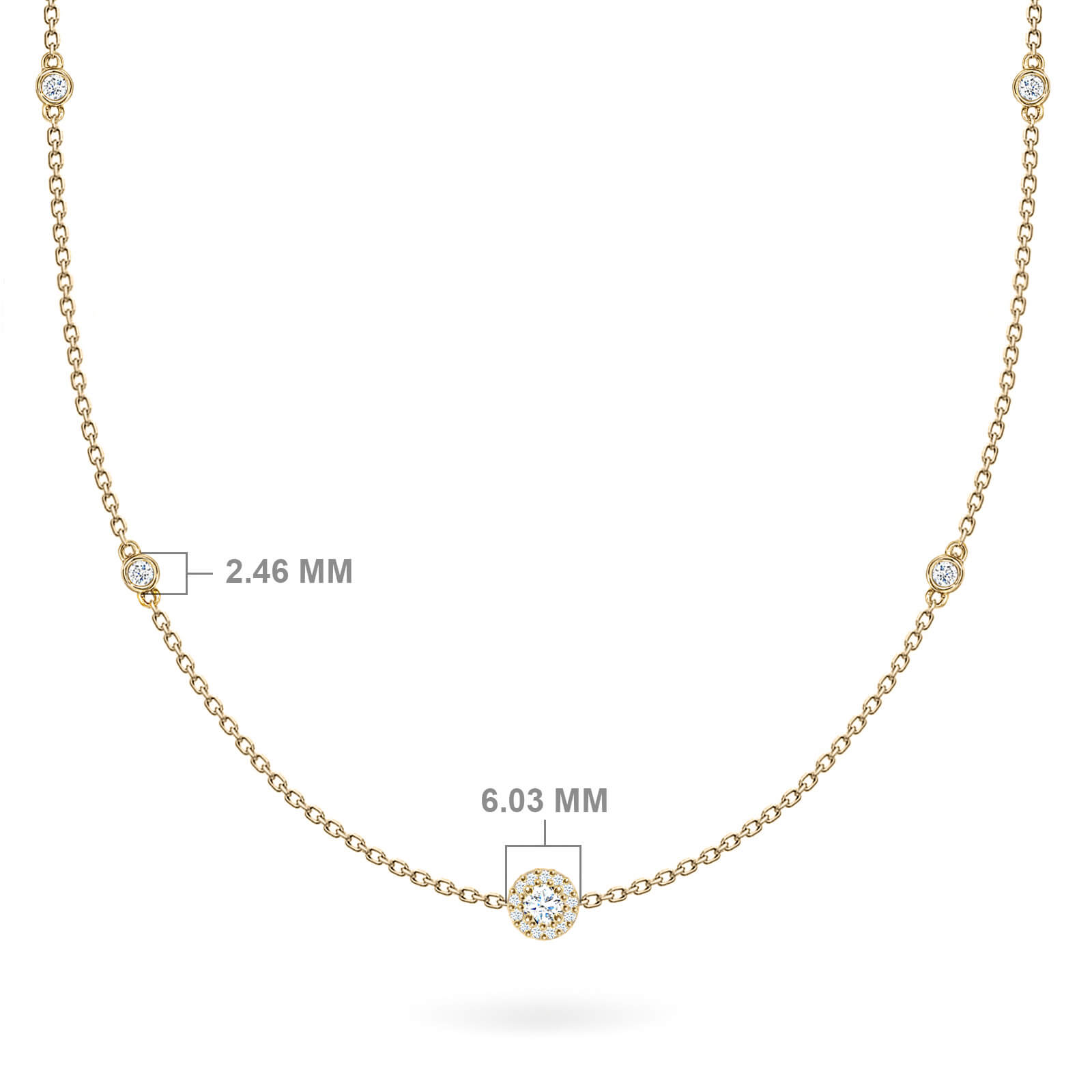 Necklace Athena 18K Gold and Diamonds | Aquae Jewels