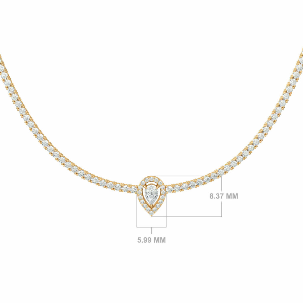 Eternal Pear Necklace Aquae Jewels