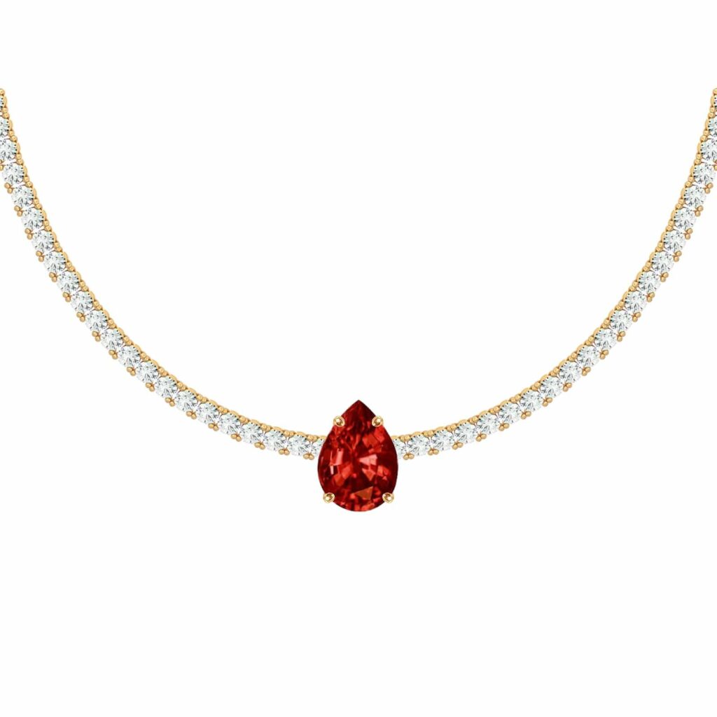 Birnenschliff-Edelsteine-Halskette-Scarlett