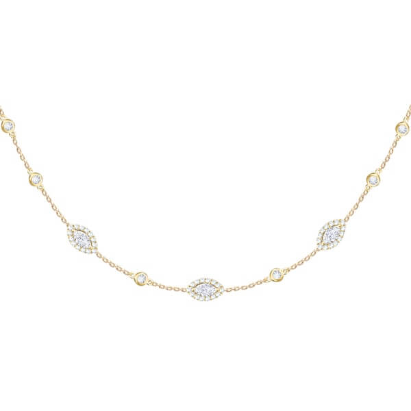 Tour de cou Belle Amie en or 18 carats avec diamants marquants