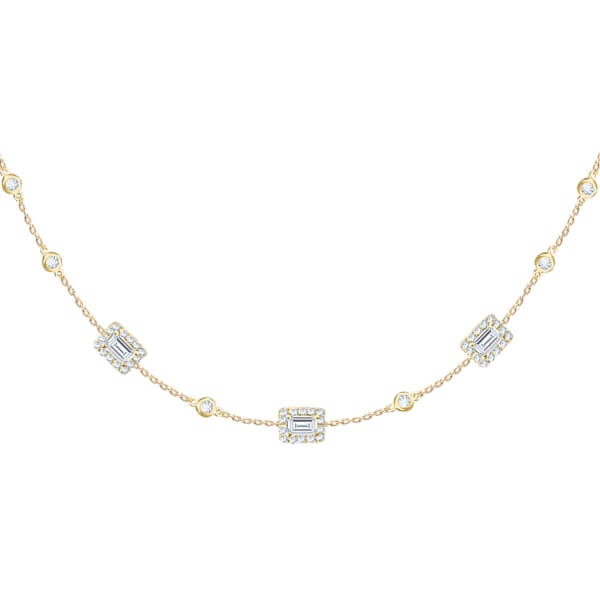 Emerald Cut Choker Belle Amie in 18K Gold with Diamonds