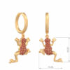 Creolen mit Froschmotiv und Edelsteinen – Gelbgold – R – 2