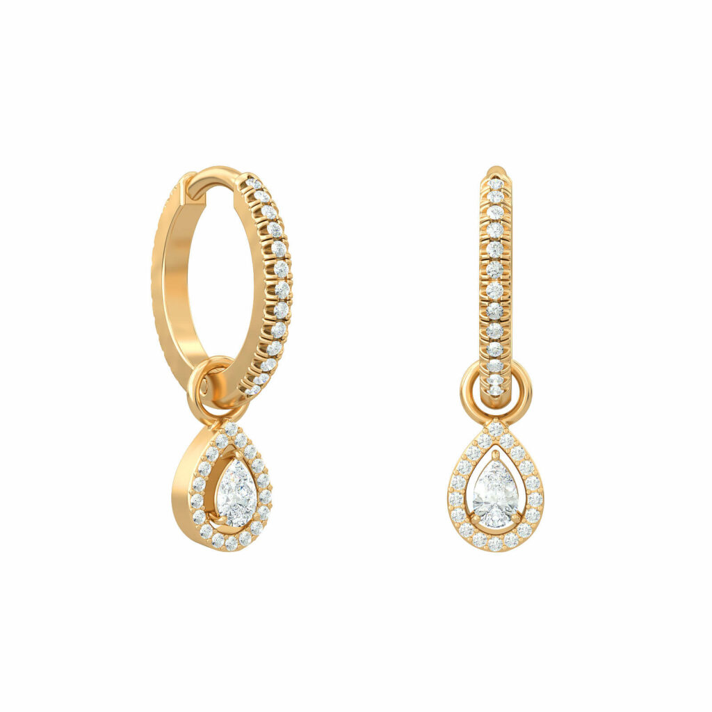 boucles d'oreilles miniatures diamantées-boucles d'oreilles miniatures-verona-pear-earrings-18k-or