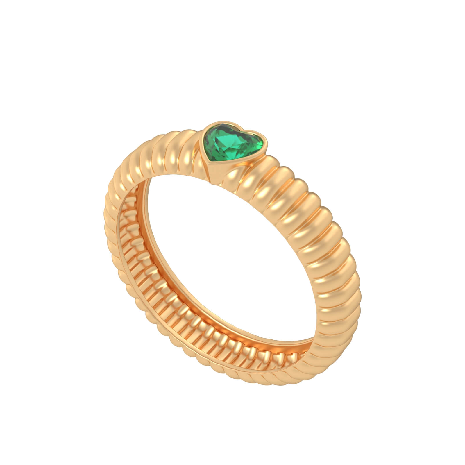 Precious Stone Hermes Heart Ring Aquae Jewels