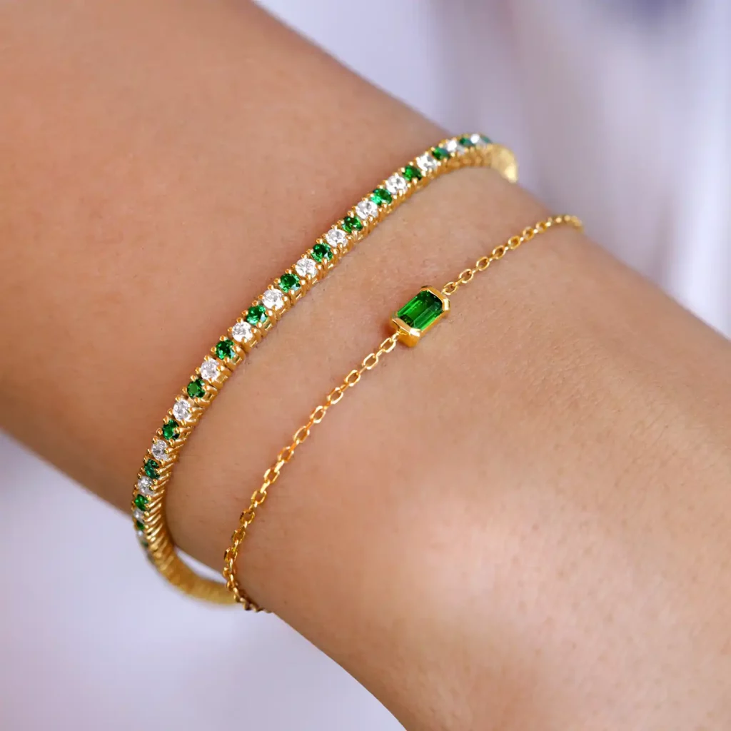 4. Pair It With A Watch - 11 Essent1ial Tips For Styling Elegant Gold And Diamond Tennis Bracelets In Layers - Aquae Jewels - Exquisite Jewelry in 18k Gold & Diamonds | Dubai