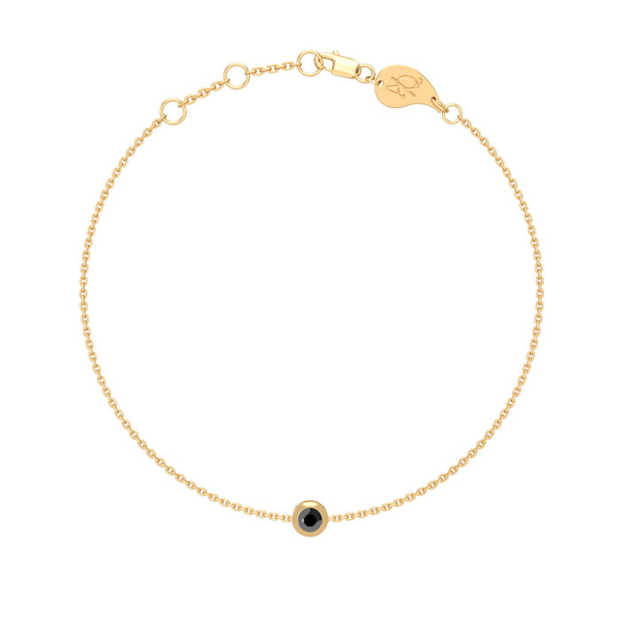 Armband-Duo aus schwarzem Diamanten und Perlen – 18 Karat Gold