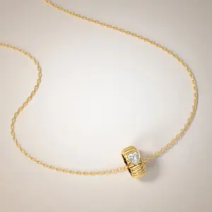 Hermes Heart Precious Stone Pendant Necklace