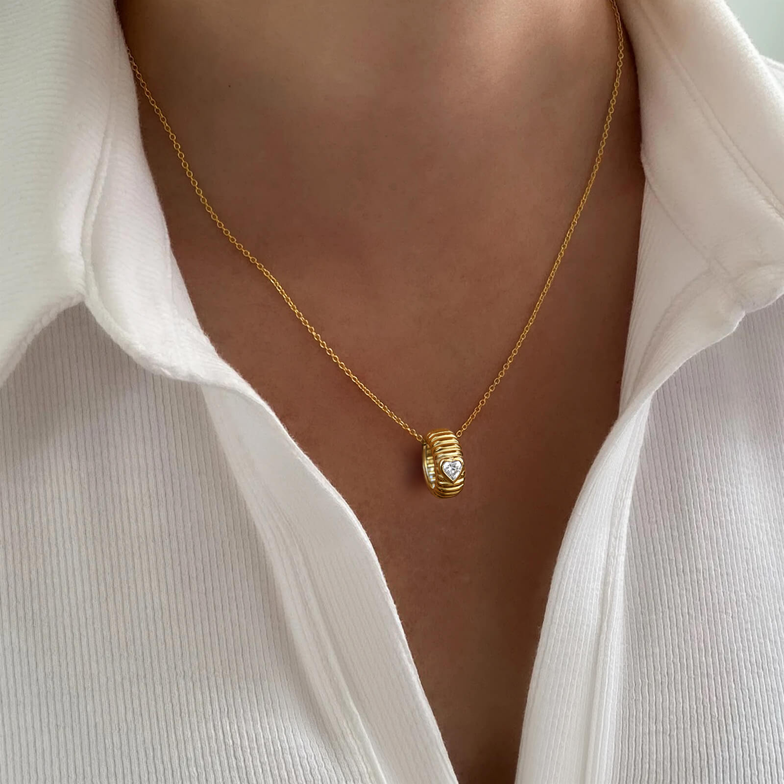 Collier à pendentifs en forme de cœur Hermes