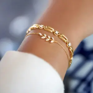 Bracelet feuille d'espoir