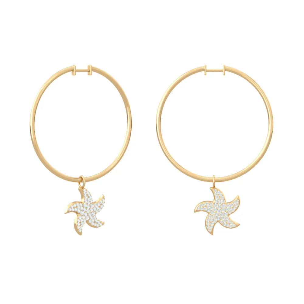 Boucles d'oreilles étoile PAIR Y