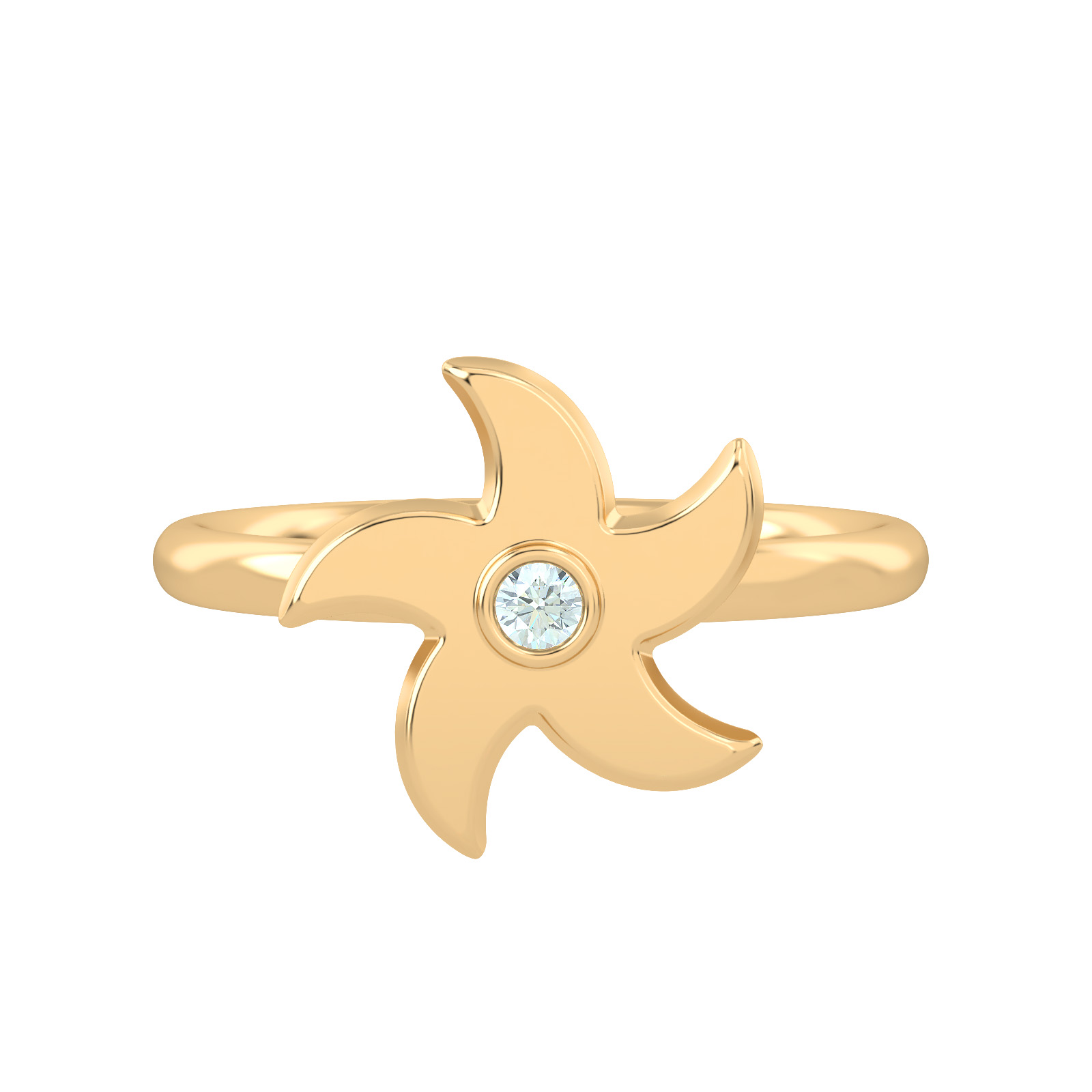 Bague or 375 jaune diamants pierres précieuses