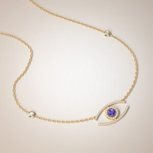 سلسال عين الشر الكبيرة من الأحجار الكريمة