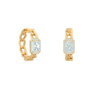 Cleopatra Diamond Hoop Earrings