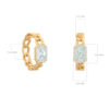 Earring Cleopatra Hoop Chain PAIR DIAMONDS Y SIZE