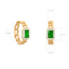 Earring Cleopatra Hoop Chain PAIR EMERALD Y SIZE