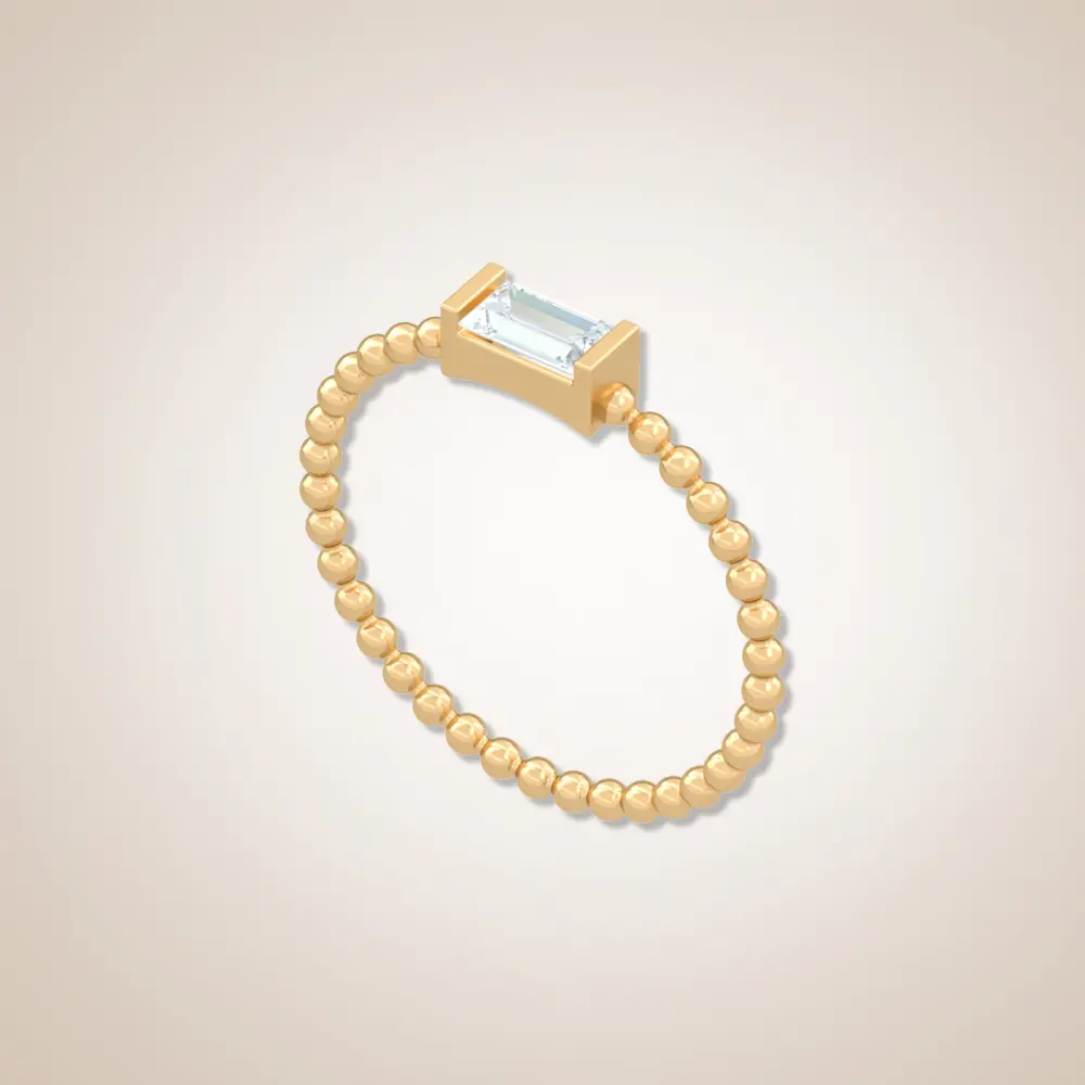 Anneau d'azur Y fond beige