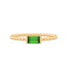 Ring Minimalist EMERALD Y front view