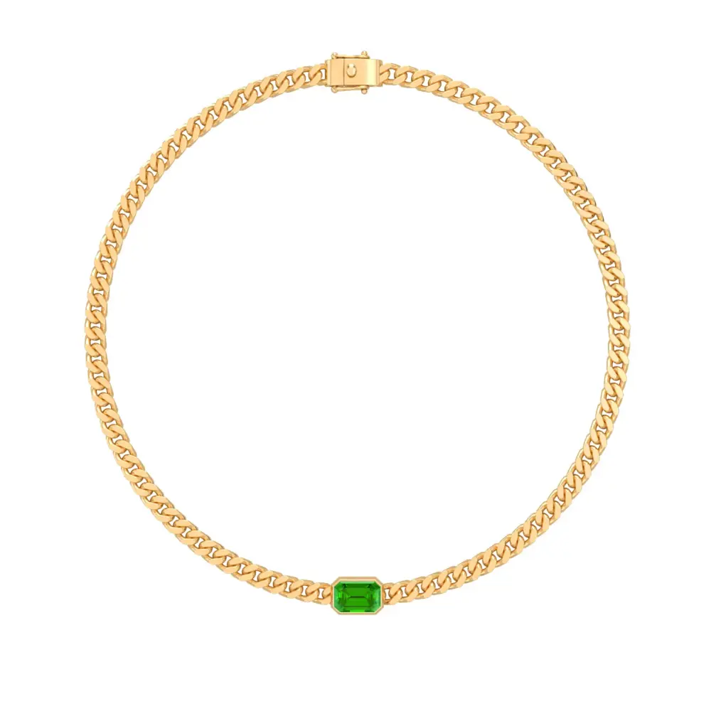Bracelet cubain émeraude EMERALD-Y