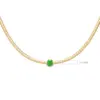 Choker-Round-Cuban-EMERALD-Y-SIZE