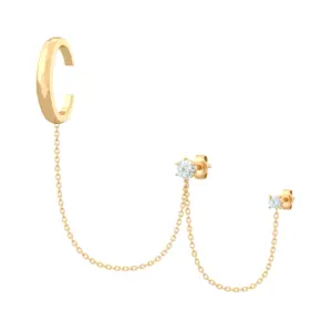 Orecchini a catena Wave