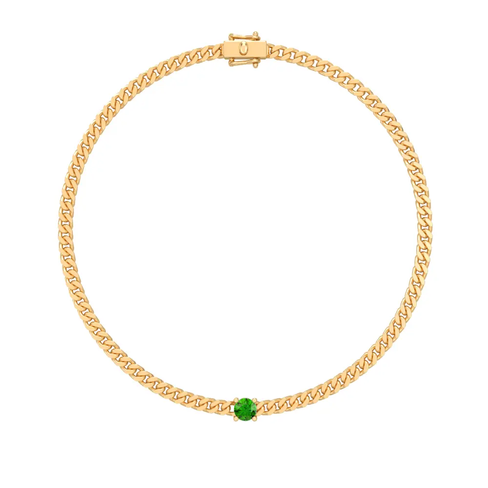 Armband Cuban Round EMERALD Y