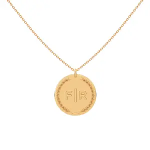 Two-Letter Initial Medal Necklace