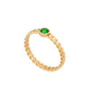 Ring Cuban Round EMERALD Y