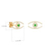 Boucles d'oreilles clou Oeil PAIR EMERALD Y SIZE