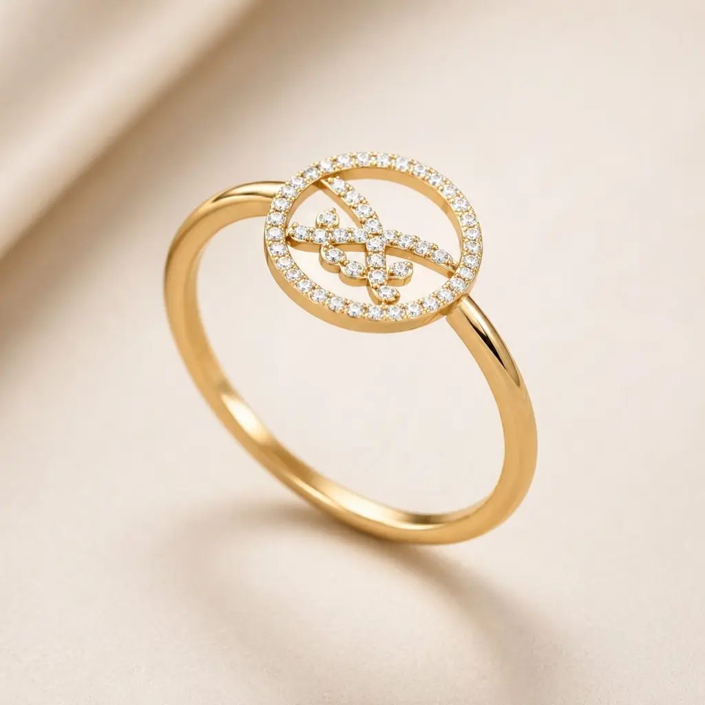 Anello con diamanti dell'Arabia Saudita