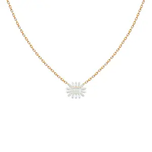 Kleopatra Diamant-Baguette-Halskette