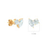 Earrings Stud Round-Marquise PAIR Y SIZE