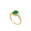 خاتم من الزمرد و 6 ماسات مستديرة EMERALD Y