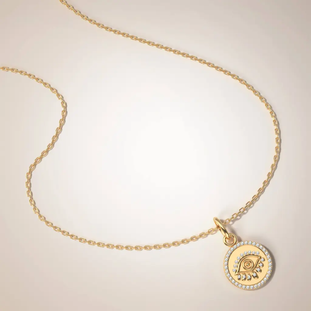 505 95 200-20 قلادة ميدالية عين هالة (قطعتان)