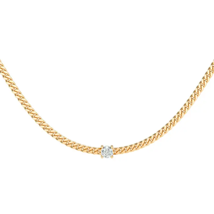 Collier ras-du-cou cubain rond DIAMOND Y