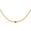 Choker Cuban Round EMERALD Y SIZE
