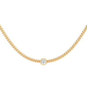 Round Bezel Cuban Choker