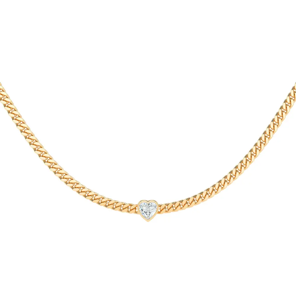 Cuban Heart Choker DIAMOND Y